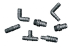 Ribbed fittings for soft pipe